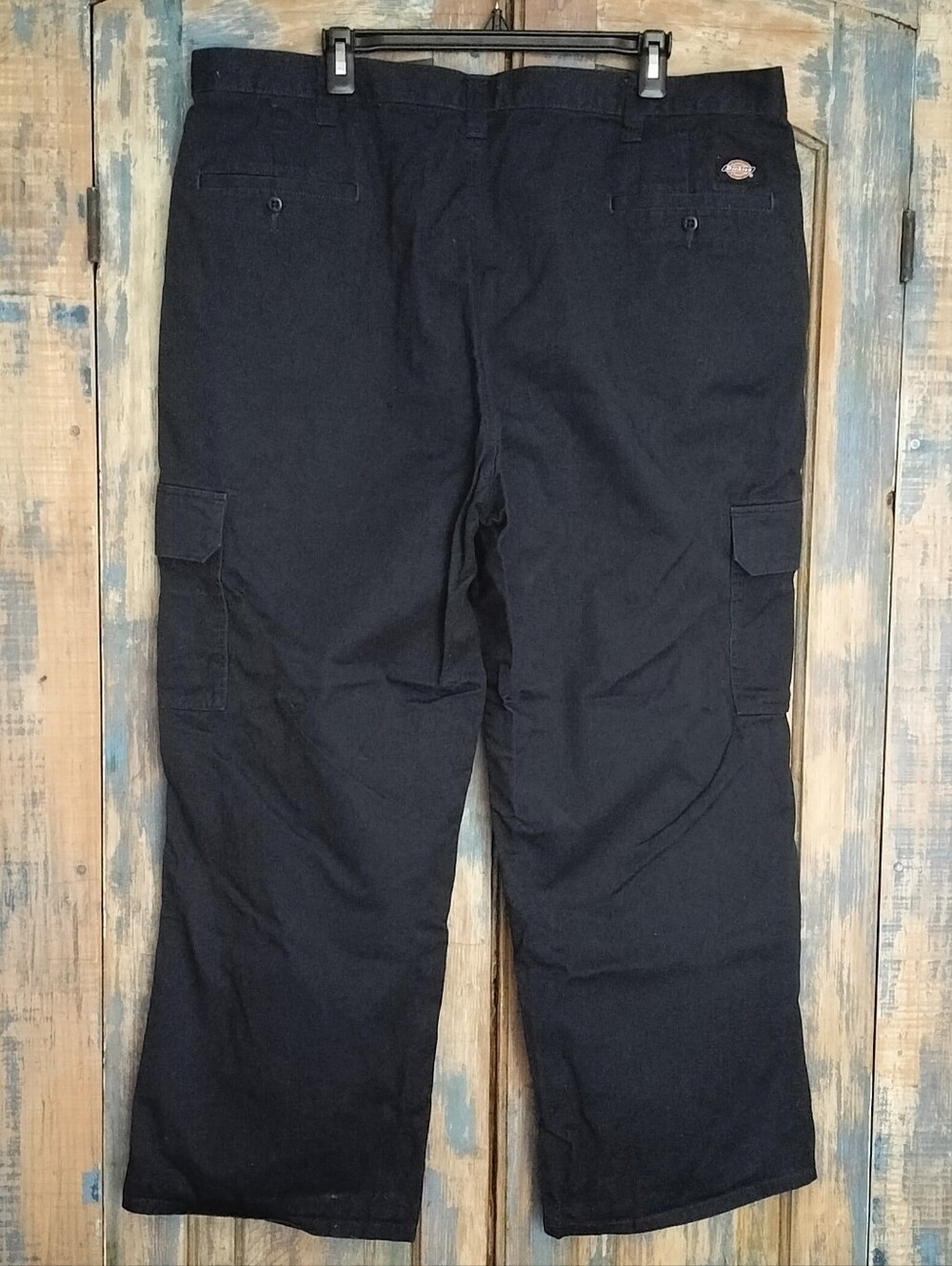 Men's DICKIES Cargo Work Pants, Navy Cotton, 42 Waist, 30 Length